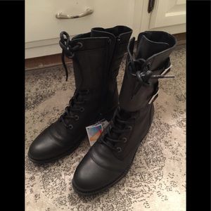 Bos&Co Lune combat black boots size 8.5/9
